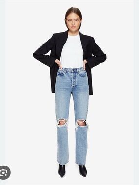 Anine Bing Kat Jeans Destructed Light Blue